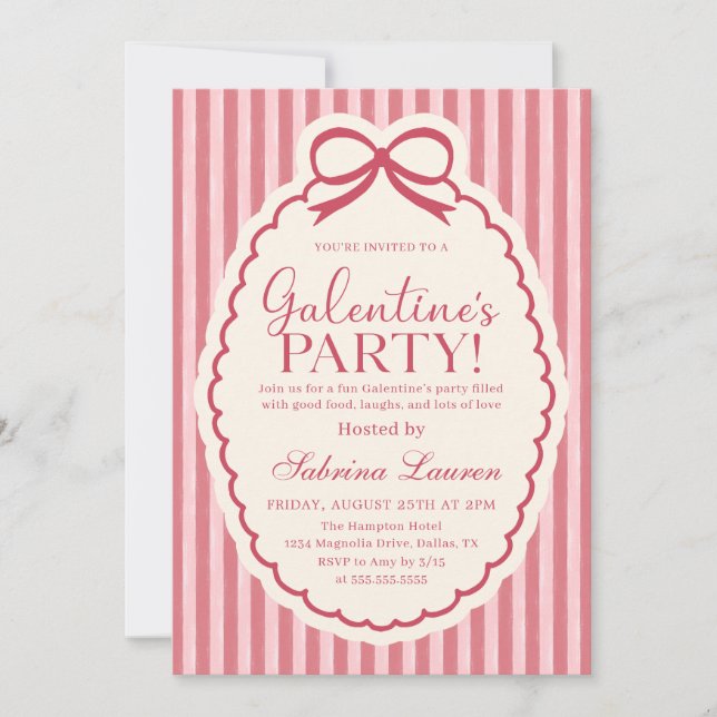 Galentine's Day Party Girls Valentine Invitation Einladung (Vorderseite)