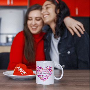 GALentines Day Pink Hearts Tasse