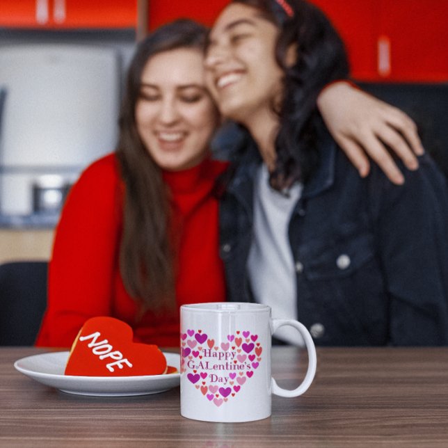 GALentines Day Pink Hearts Tasse (Von Creator hochgeladen)