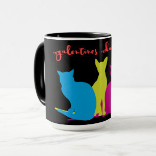 Galentines Day Squad farbiger Katzen Damen Tasse