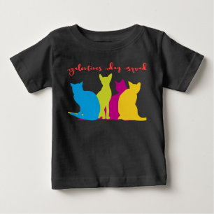Galentines Day Team aus farbenfrohen Katzenladies Baby T-shirt
