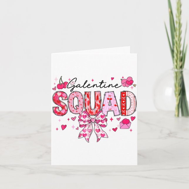 Galentines Day Women Galentines Squad Funny Valent Karte (Vorderseite)