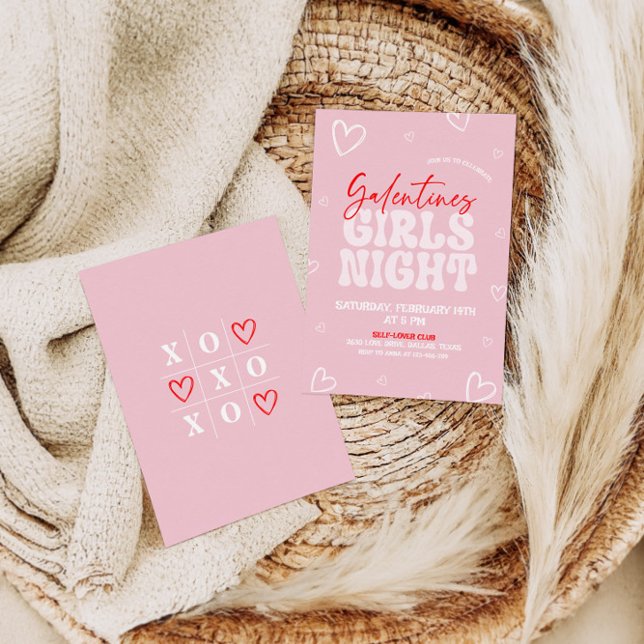 Galentines Girl Night Party Einladung (Von Creator hochgeladen)