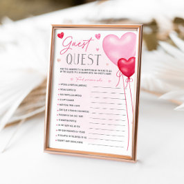 Galentine's Guest Quest Brautparty Games Einladung