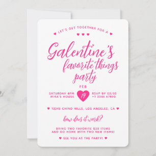 Galentine's Lieblings-Dinge-Party Einladung