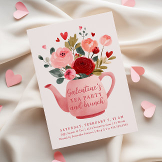 Galentine's Tea Party & Brunch Valentine's Einladung