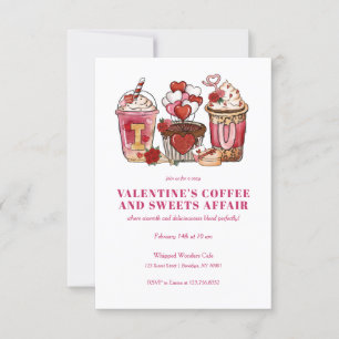 GALENTINES VALENTINE'S DAY KAFFEE CUPS UND SÜSSIGK EINLADUNG