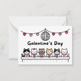 Galentinstag-Karte Katzenliebhaber Valentinstag Mitteilungskarte