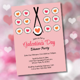 Galentinstag Sushi Abendessen Party Valentinstag Einladung