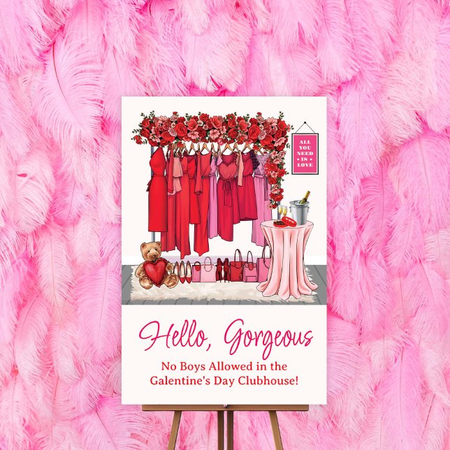 Galentinstag *Willkommensschild NUR* Poster (Von Creator hochgeladen)