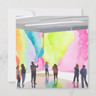 Galerie d'Art Carte aquarelle contemporaine mode
