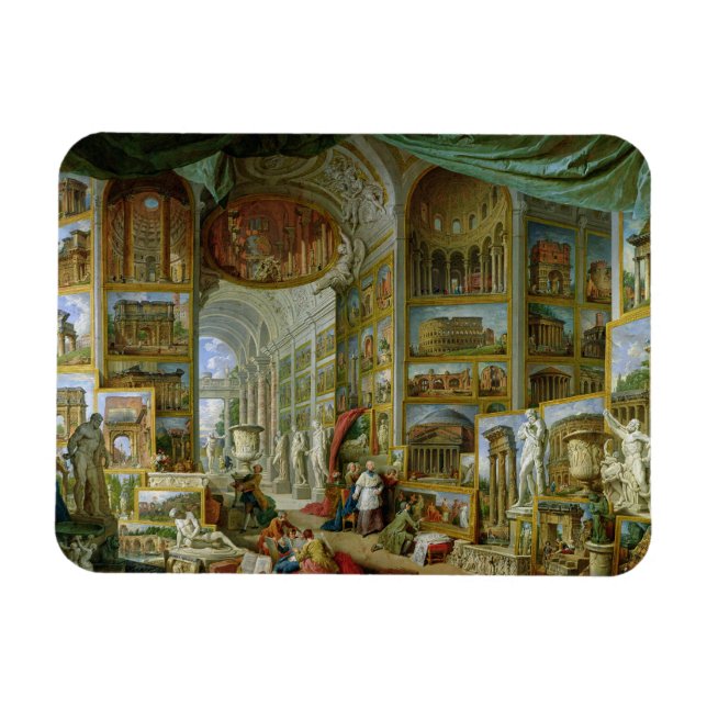 Galerie der Ausblicke aus dem antiken Rom, 1758 Magnet (Horizontal)