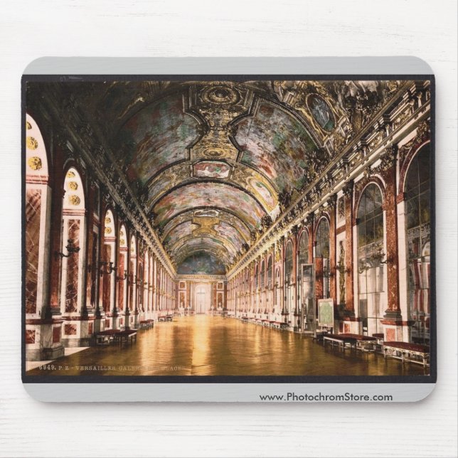 Galerie der Spiegel, Versailles, Frankreich Mousepad (Vorne)