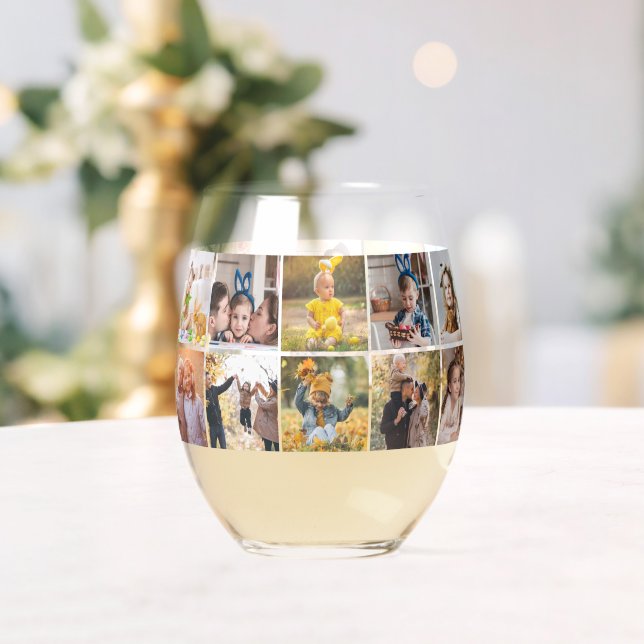 Galerie des 20 Personalisierten Fotos Weinglas Ohne Stiel (Insitu (Hochzeit))