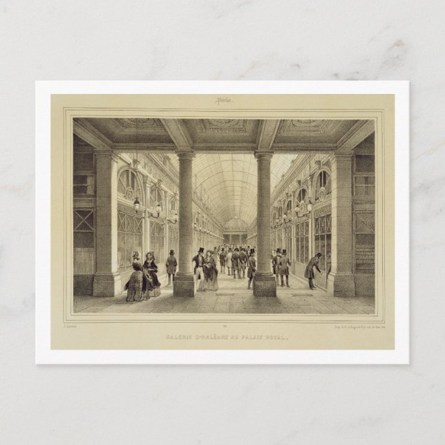 Galerie d'Orleans im Palais Royal, aus Paris Postkarte (Vorderseite)