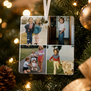 Galerie-Gitter 4 Fotos Benutzerdefiniertes Foto-Or Ornament Aus Glas