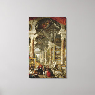 Galerie mit Ansichten von modernem Rom, 1759 Leinwanddruck