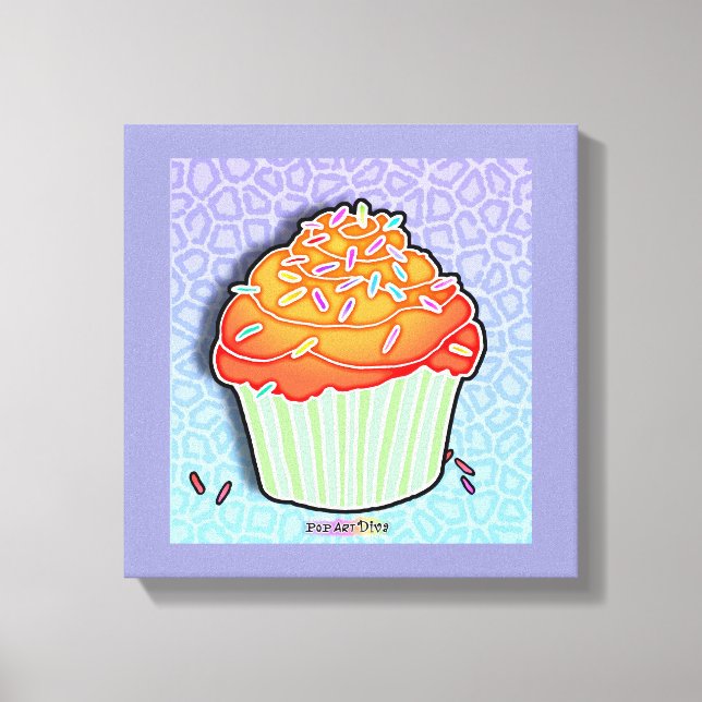 Galerie Peach Cupcake Toile Enveloppée (Recto)