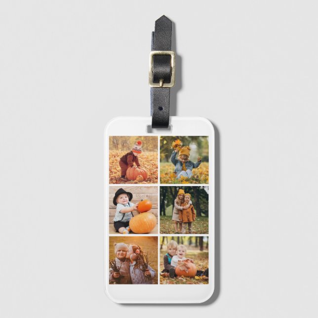Galerie von 6 Personalisierten Fotos Gepäckanhänger (Vorderseite Vertikal)