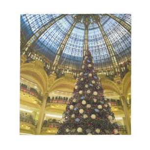 Galeries La Fayette zu Weihnachten, Paris, Frankre Notizblock