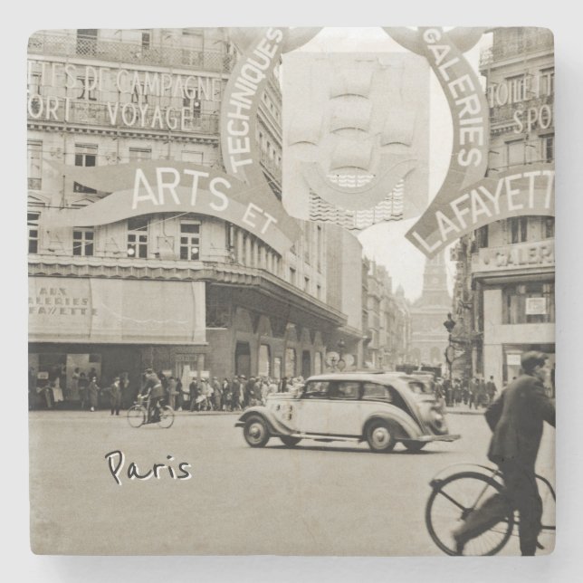 Galeries Lafayette Paris Haussmann 1940 Fotograf Steinuntersetzer (Vorderseite)