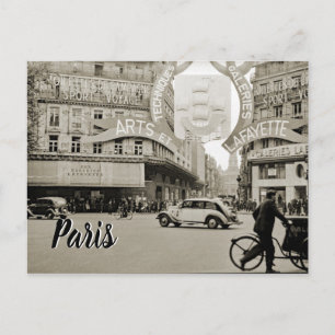 Galeries Lafayette Paris Haussmann 1940 Fotografie Postkarte