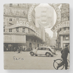 Galeries Lafayette Paris Haussmann 1940 Fotografie Steinuntersetzer