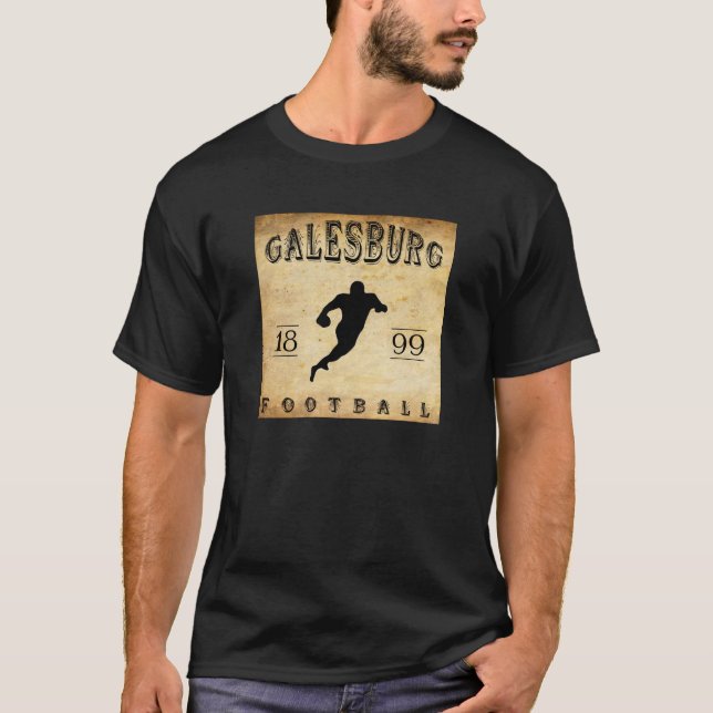 Galesburg Illinois Fußball 1899 T-Shirt (Vorderseite)