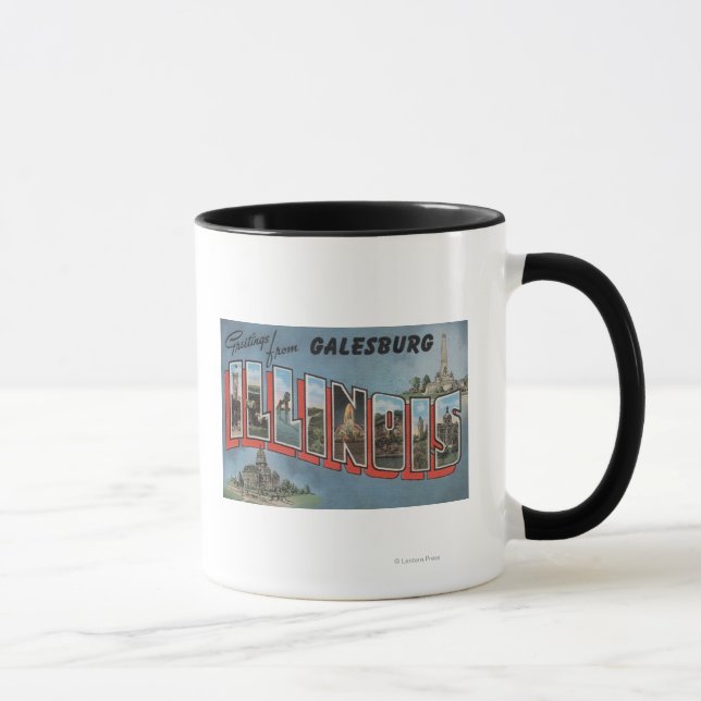 Galesburg, Illinois - Große Briefszenen Tasse (Rechts)