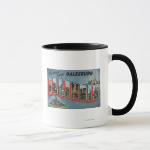 Galesburg, Illinois - große Buchstabe-Szenen Tasse