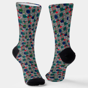 Galets De Verre Petite Poussière Motif. Chaussette