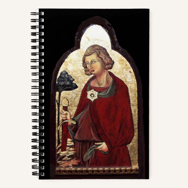 GALGANO/RECHTEN DES SCHWERTES IM FELSTER NOTIZBUCH (Vorderseite)