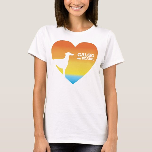 Galgo an Bord des Sommers T-Shirt (Vorderseite)