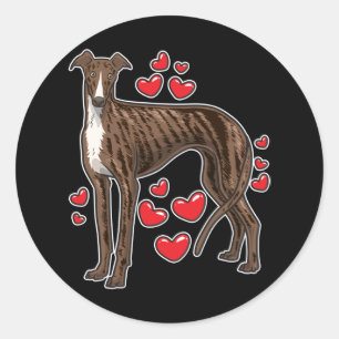 Galgo Espanol Greyhound-Geschenk Runder Aufkleber