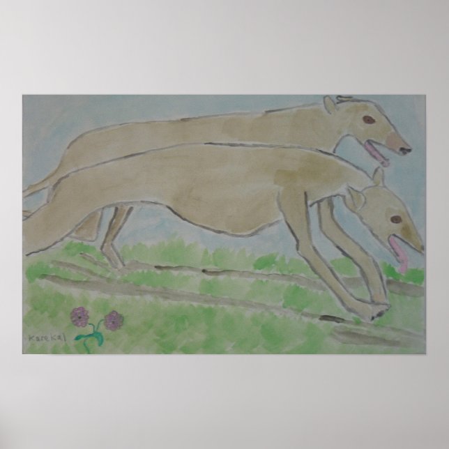 Galgo/Windhund Poster (Vorne)
