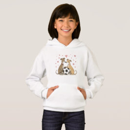 Galgos with soccer ball for Valentine's Day