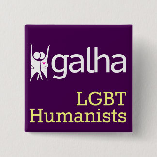Galha LGBT quadratisches Abzeichen Humanisten Button