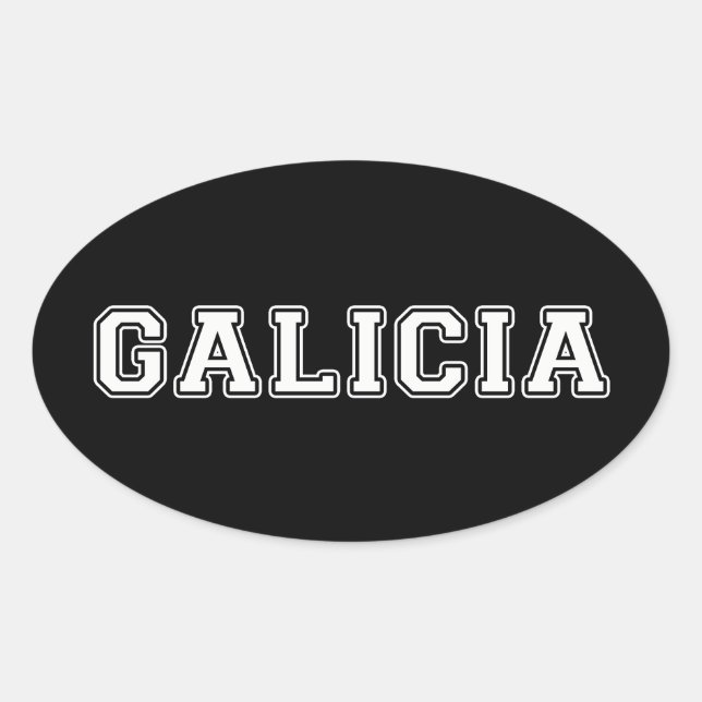 Galicia Ovaler Aufkleber (Vorderseite)