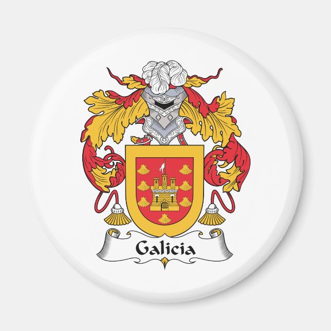 Galicien-Familienwappen Magnet (Vorne)