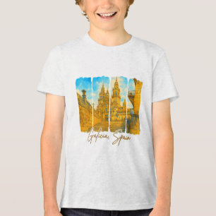 Galicien Spanien Reise Pinselstrich Treffen I Tri-Blend Shirt