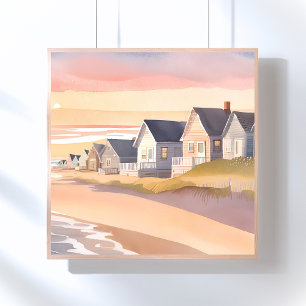 Galiläa am Meer Wasserfarbenmalerei Rhode Island Poster