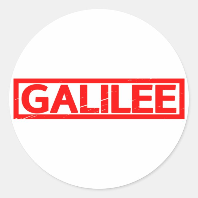 Galiläa-Briefmarke Runder Aufkleber (Vorderseite)