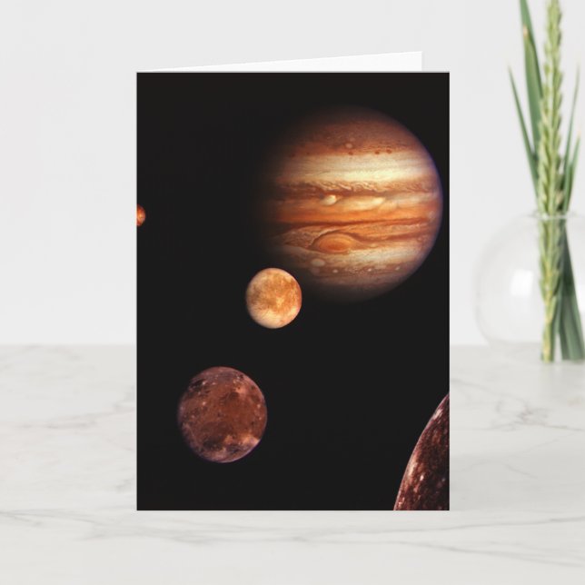 Galiläische Satelliten Jupiters die NASA Karte (Vorderseite)