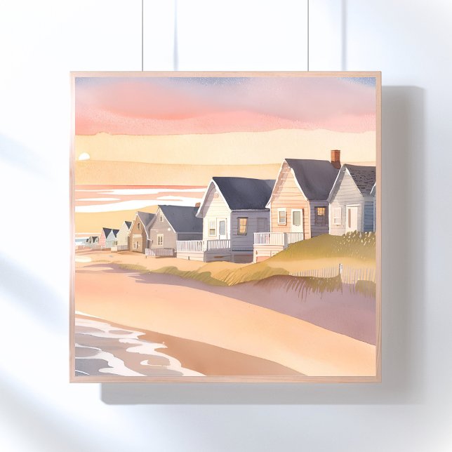 Galilee by the Sea | Rhode Island Beach Watercolor Poster (Von Creator hochgeladen)