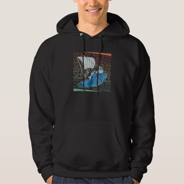 Galilee seas storms religious Christians Christian Hoodie (Vorderseite)