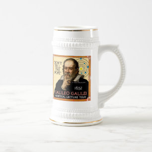 Galileo 1632 Vorlesungstour Bierkrug Bierglas