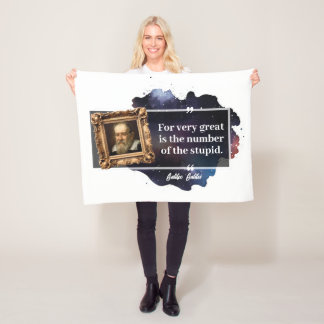 Galileo Galilei Große Zahl der Dummen Fleecedecke