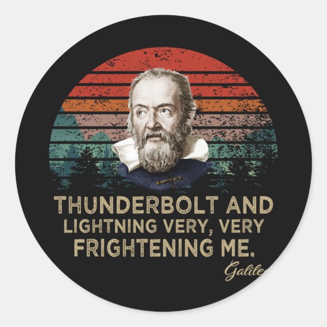 Galileo Galilei Runder Aufkleber (Vorderseite)