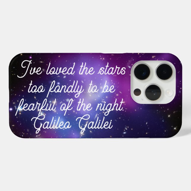 Galileo Quote Galaxy Cluster Celestial Foto Case-Mate iPhone Hülle (Rückseite (Horizontal))