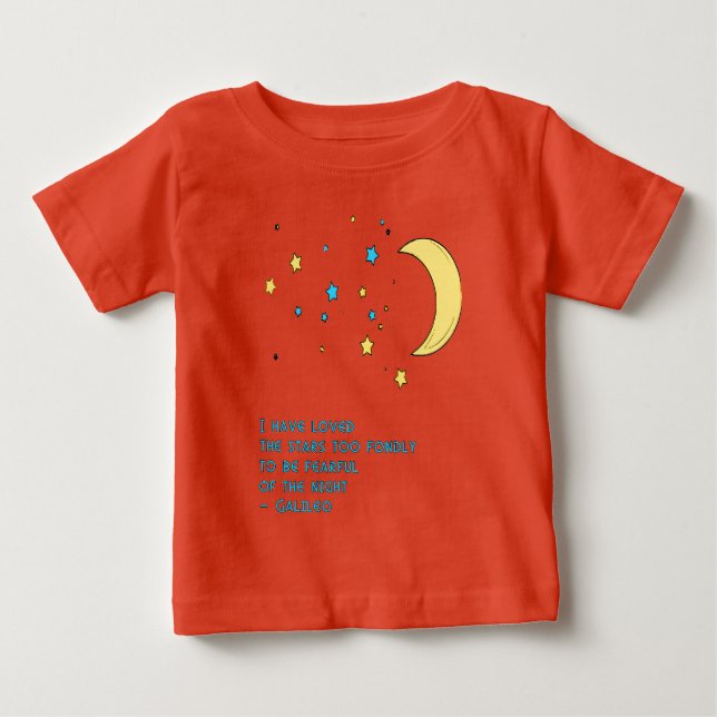 Galileo Stars Zitat Baby T-shirt (Vorderseite)